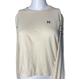 Hurley Long Sleeve Casual Shirt Cream Size XS